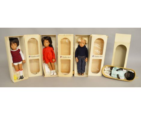 4 Boxed Vintage Sasha dolls which includes; Sally, Gregor, Gerald and a Sasha Baby doll (4).
