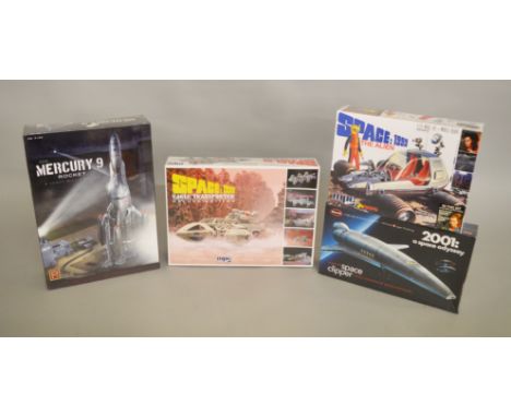 EX-SHOP STOCK. 2 boxed Space:1999 Model Kits by mpc, 'Eagle Transporter Deluxe Edition' and 'The Alien', together with a Moeb