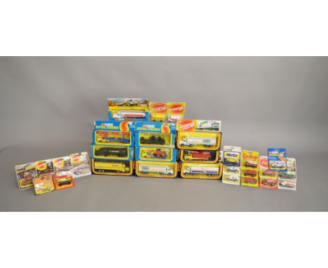 10 boxed vintage Corgi Juniors diecast truck models including E2002 Hoynor car Transporter, E2011 US Army Tanker, E2012 Milit