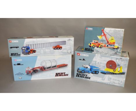 4 boxed diecast by Corgi all part of the Heavy Haulage series 1:50 scale, which includes; 31010 Short Bros, 76802  I.R Dunker