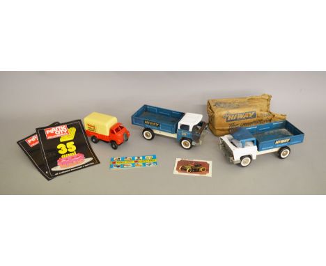 3 Tri-ang Pressed steel/ diecast vehicles including an unboxed Bedford 'S type' 'Express Delivery' Van with friction drive an