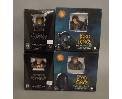 2Star Wars boxed collectable mini busts, which includes; Luke Skywalker Jedi Knight and Obi-Wan Kenobi also in this lot inclu