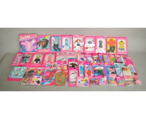 A selection of Barbie clothing and accessories sets by Mattel, which includes; Fashion Avenue Ken, Skipper, Barbie, Barbie Fa
