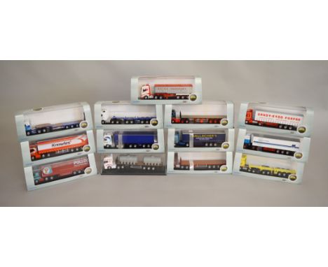 13 Oxford 1:76 scale diecast trucks, 1 is missing outer card sleeve. 