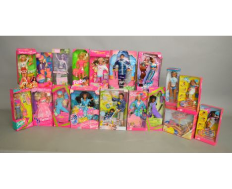 19 Barbie dolls by Mattel, which includes; Pizza Party Skipper, FairyTopia, 3 looks Barbie etc, all boxes are G/VG (19).