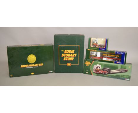 5 boxed Eddie Stobart diecast by Corgi, this includes; 30th Anniversary 1970-2000 76901, The Eddie Stobart Story CC88610 etc 