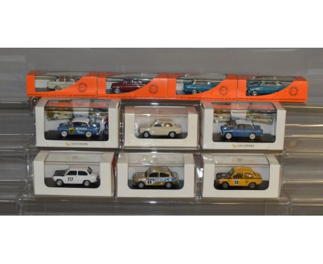 10 boxed Daf diecast car models in 1:43 scale including four by Replicars, two from the 'Lecturama Collectibles' range by Nor