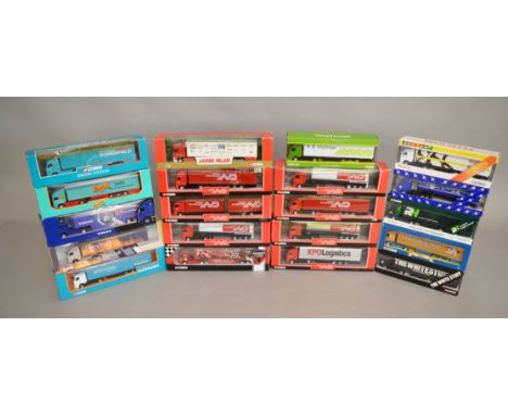 20 boxed Corgi diecast model 1:64 scale trucks, in various different liveries, from the 'Superhaulers' range, including Waitr