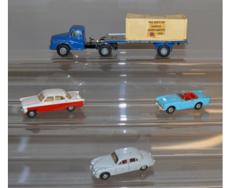 4 Tri-ang diecast model vehicles from their 'Spot-On' range, in 1/42 scale, 106A/1c Austin 503 Articulated Lorry with flat tr