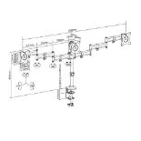 Triple Monitor Stand for 17-27" Screens, Three Screen Monitor Mount with Desk Clamp, Height