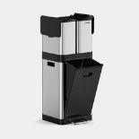 Triple Stainless Steel Recycling Bin - 32L . - ER39
