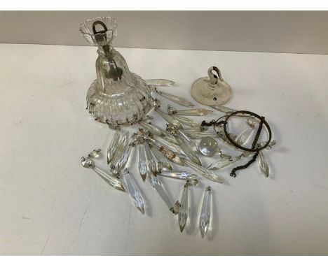 Glass Lustre Light Fitting - For Repair 
