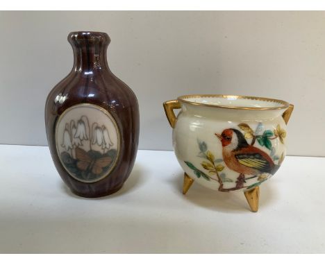 Copenhagen Vase and Royal Worcester Pot 