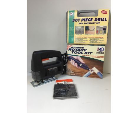 Black and Decker Jigsaw, Drill and Accessory Set and Rotary Tool Kit 