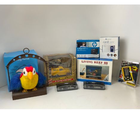 Talking Parrot, Alarm Clock, Living Reef etc 