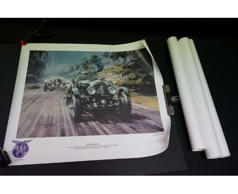 Michael Turner - Four rolled Limited Edition Signed Motor Racing Prints IAHC Print Series 1 to 4 being 1983 European Grand Pr