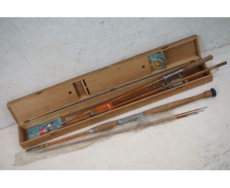 ANTIQUE JAPANESE BAMBOO FLY FISHING ROD EBISU