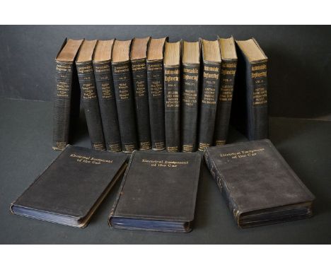 Books - 14 x 1920s Automobile Engineering related books to include 11 x American Technical society (including topics of batte