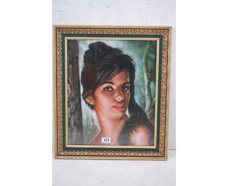 J H Lynch (1911-1989) a framed vintage print of a young woman 