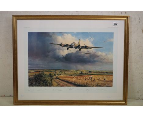 Robert Taylor (b.1951) Limited Edition Signed Print titled ' Mission Completed ', signed by Robert Taylor and five veterans i