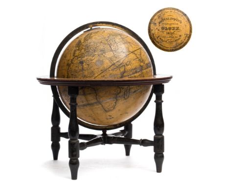 Donaldson & Sons, Niddry Street, Edinburgh, a 12ins table top terrestrial globe: the globe inscribed 'Donaldson's Terrestial 