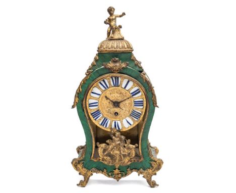 Albert Baillon à Paris, a French quarter-repeating bracket clock: the eight-day duration timepiece movement with pull-quarter