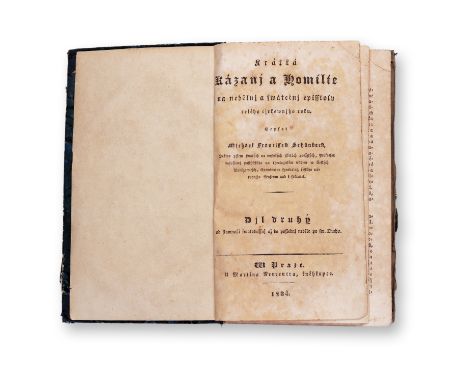SCHONBECK, MICHAEL FRANTISSEK (1787-1861): SHORT SERMONS AND HOMILY II. | 1834 | PUBLISHER: Prague, Martin Neureutr | NUMBER 