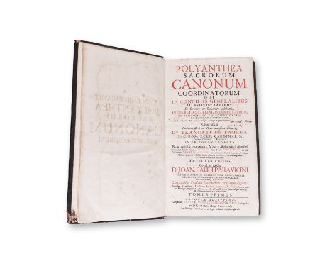 PARAVICINI, JOAN. PAOLO (1864-1911): POLYANTHEA SACRORUM I. | 1728 | PUBLISHER: Coloniae Agrippinae, Joannis Schlebusch | NUM