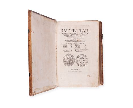 VON DEUTZ, RUPERT (1075-1129): RUPERTI ABBATIS TUITIENSIS II. | 1528 | PUBLISHER: Francis Brickman | NUMBER OF PAGES: 478 | L