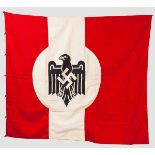 Gaufahne des NS-Reichsbundes für Leibesübungen (NSRL) Rotes Fahnenleinen mit beidseitig aufgenähtem,