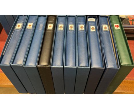 Ten albums of Channel Island and Isle of Man stamps and first day covers.