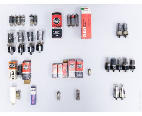 (37) vintage vacuum tubes.  Includes (8) 6SN7GT (5 6SN7GT, 2 RCA,  2 Sylvania, 1 CBS Columbia, 1 Ken-Rad 6SN7GTA, 1 RCA 6SN7G