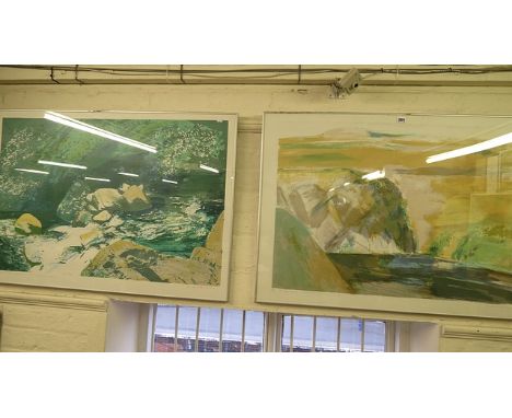 A Wilkinson- Glen river - Mourne Mountains/November/Hebridean Summer Morning/Eigg - two signed limited edition prints, 25/50 
