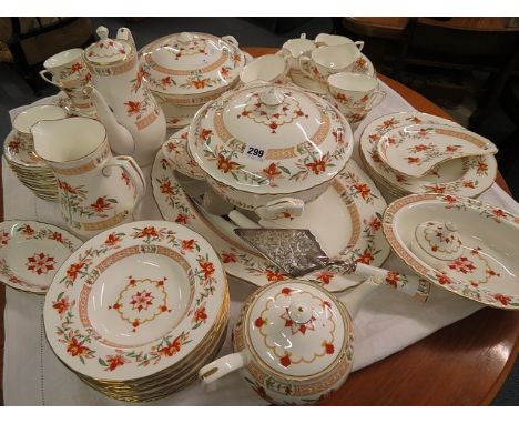 Royal Worcester Chamberlain part dinner service a pattern designed originally for the Prince Regent 1811