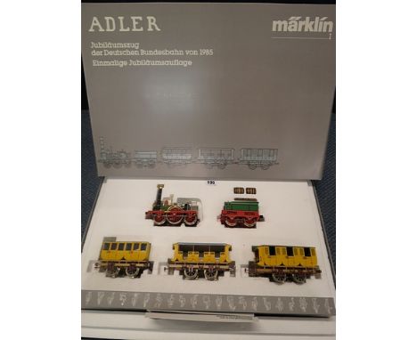 A Markin boxed 5751 train set, comprising an Antler steam engine with coal wagon and three carriages