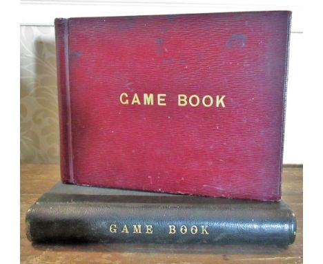 Piccadilly Game Book for Balkissock, 1914-42 red cloth gilt and the Army and Navy library Game Book for similar 1920-32, sign