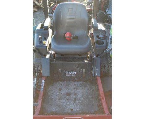 Titan ZX5420 Toro ride on mower, Kawasaki FR691V engine with key start, roll bar and towing hitch 