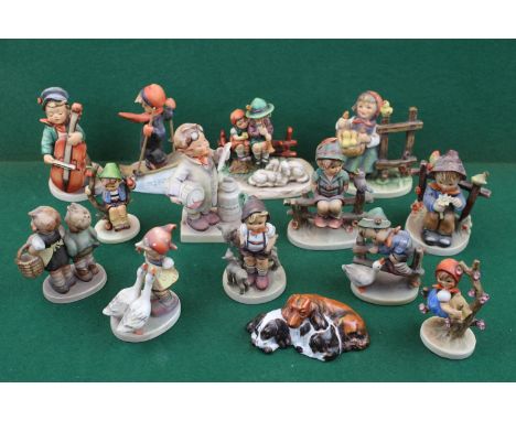 Collection of 14 Hummel &amp; Goebel figures to include Apple Tree Boy, Skier etc 