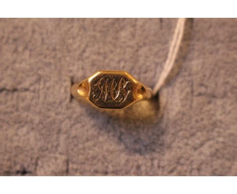 Gents 9ct Gold Signet ring 5.8g total weight 
