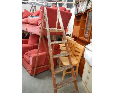 A wooden step ladder. (collect only)