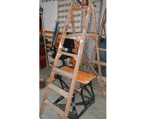 A wooden step ladders. (collect only)
