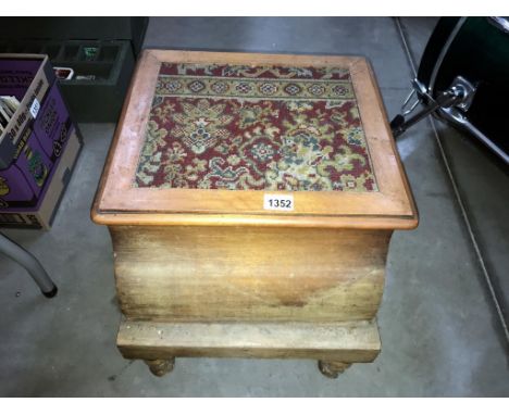 A Victorian mahogany step commode