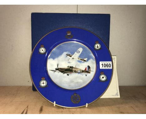 A Royal Worcester Battle of Britain commemorative plate No: 49/1500