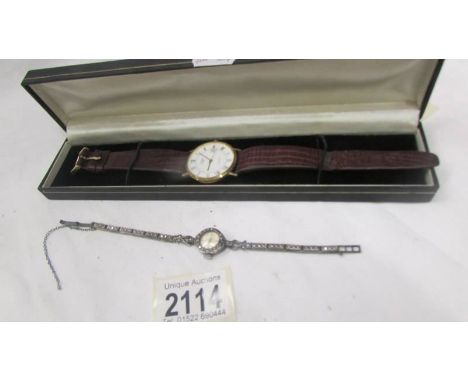A ladies Accurist 21 jewel wrist watch and a gent's Rotary wrist watch.