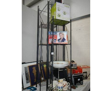 A pair of metal shelf units. (collect only)