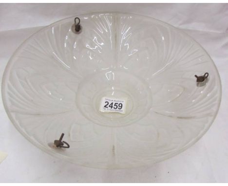 An art deco frosted glass fly catcher lamp shade.