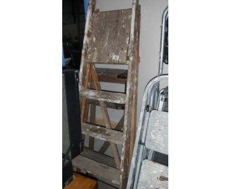 Two wooden step ladders. (collect only)