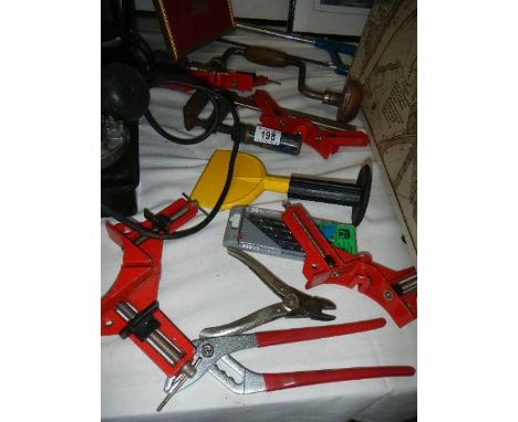 A quantity of tools, clamps etc., (collect only)