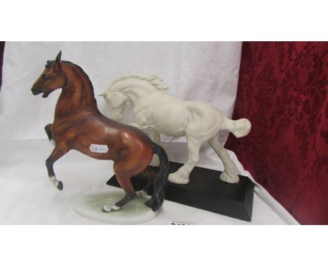 A Goebel horse and a Beswick horse.