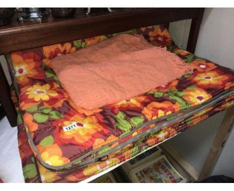 2 flower power vintage 70's sleeping bags (1 a lot brighter than the other) &amp; a single candlewick bed spread